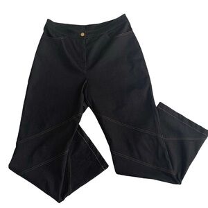 New St. John Collection Black Angled Detail Stitching Jeans - Size 12
